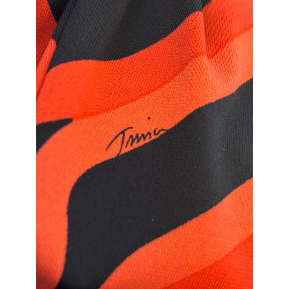 Trina Turk Geometric Print Long Sleeve Dress Red & Black Size 0 - Picture 5 of 6